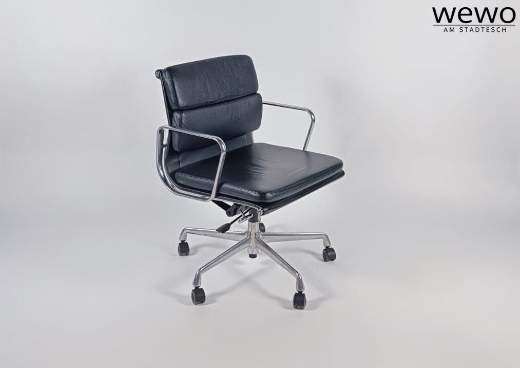 Vitra Charles Eames EA 217 -Chair Alu Stuhl Homeoffice Leder