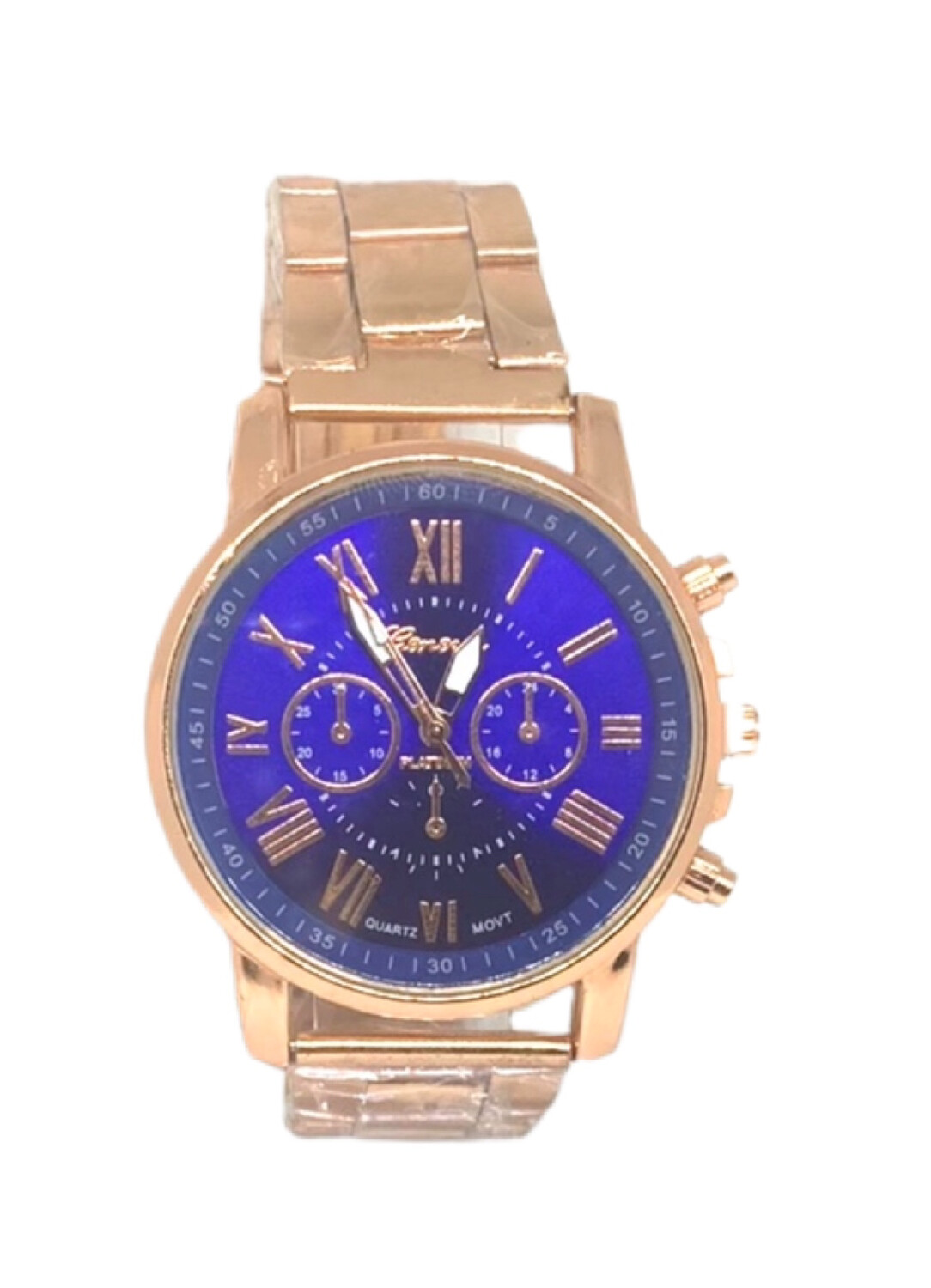 Blue Face Analog Quartz Men Wrist Watch