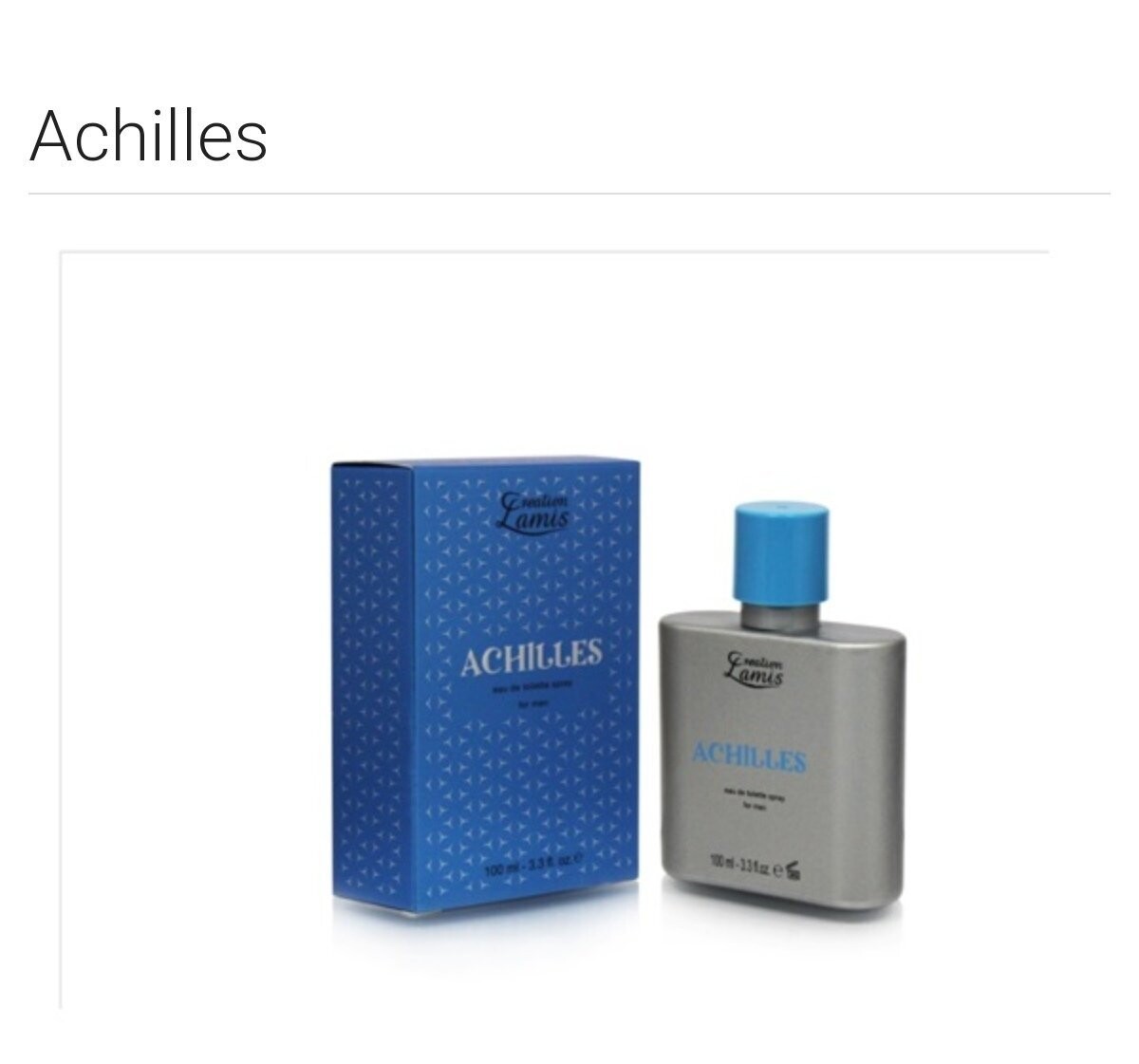 Creation Lamis Achilles Eau de Toilette 100ml
