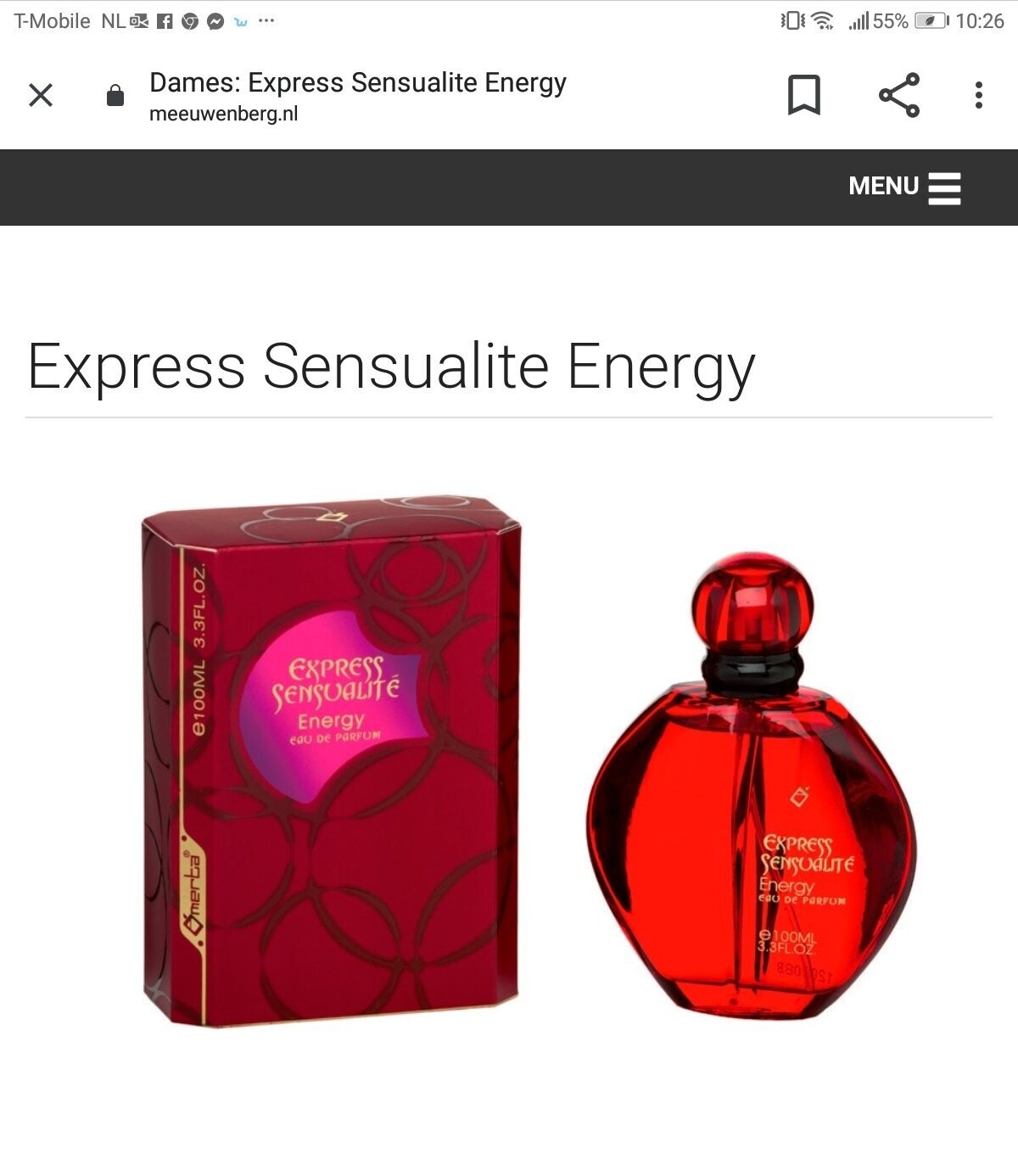 Omerta - Express Sensualite Energy - Eau De Parfum - 100ML