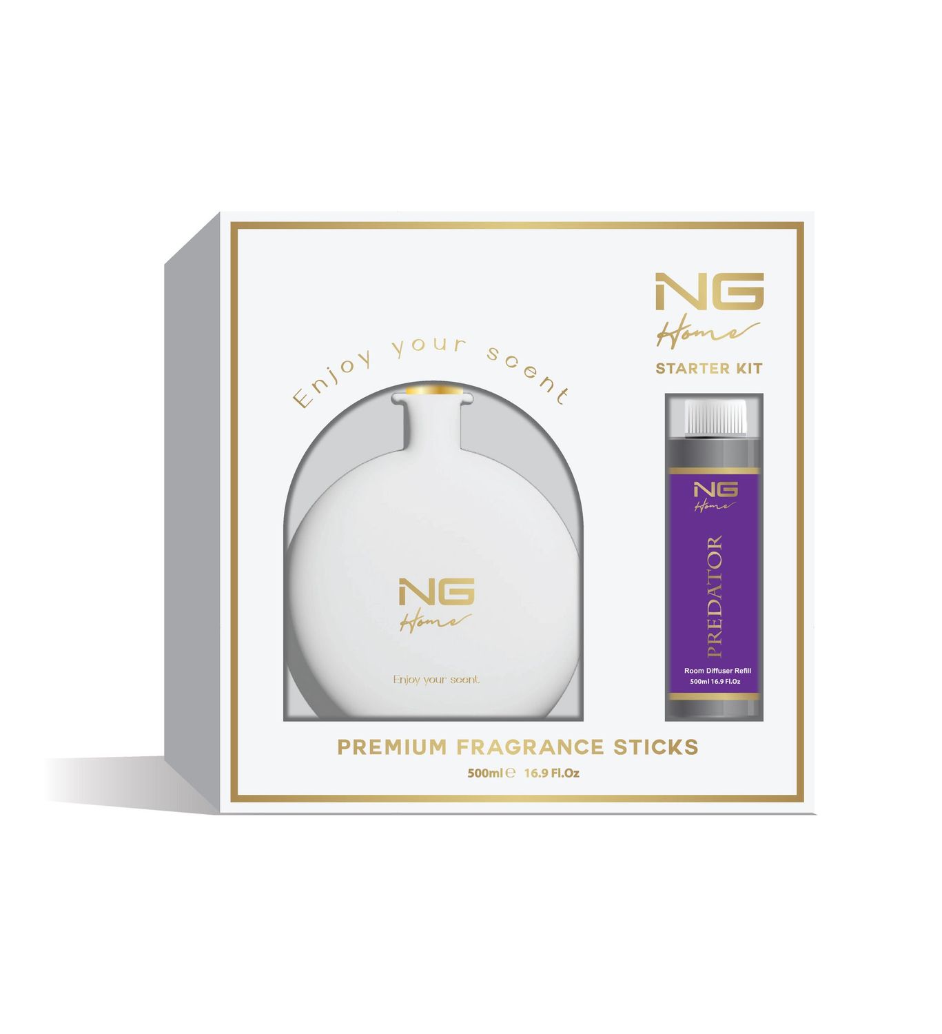 ng home premium frafgrance sticks starter kit met met de geurolie predator