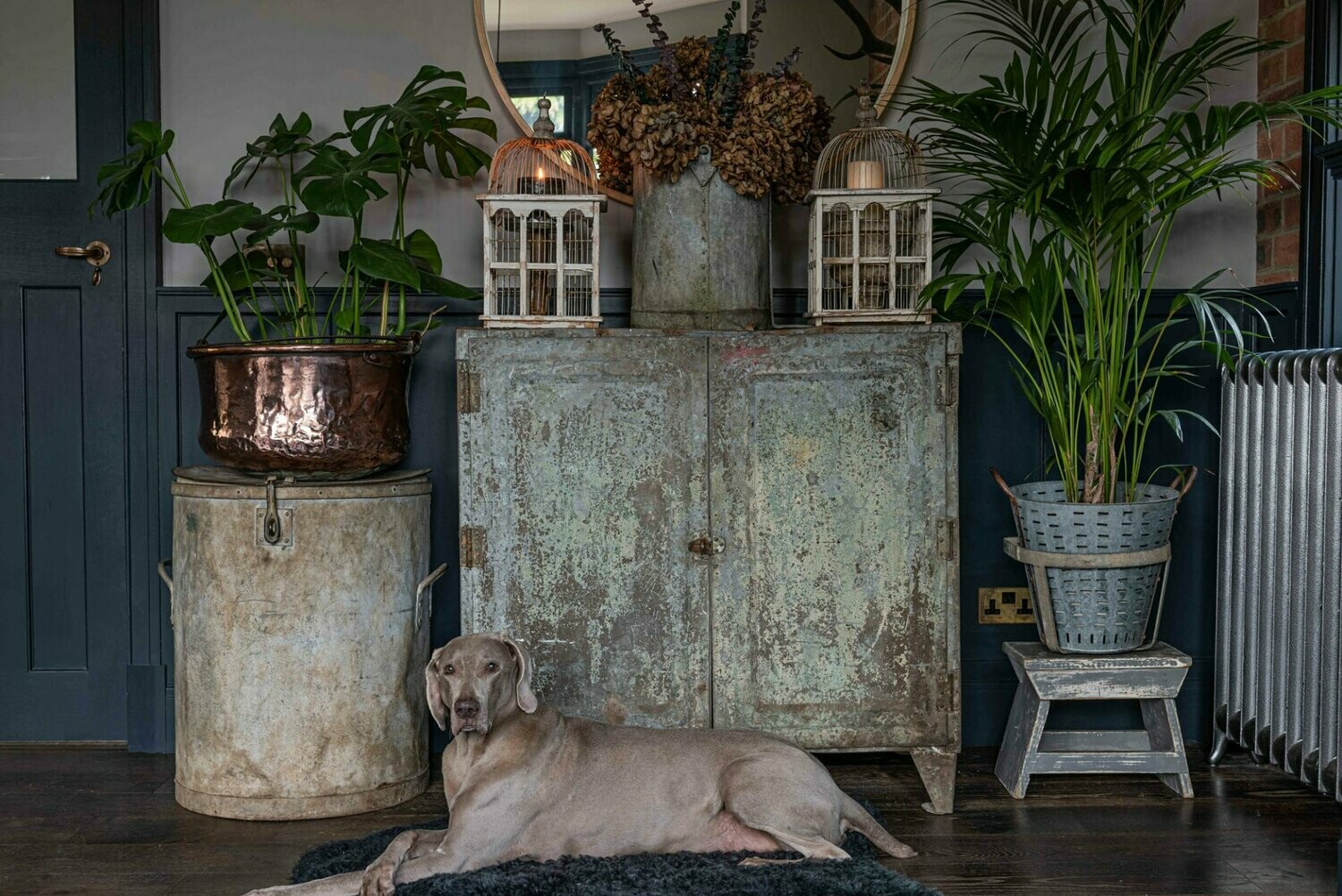 Galvanised, Riveted & Pressed 2 Door Engineers Cabinet