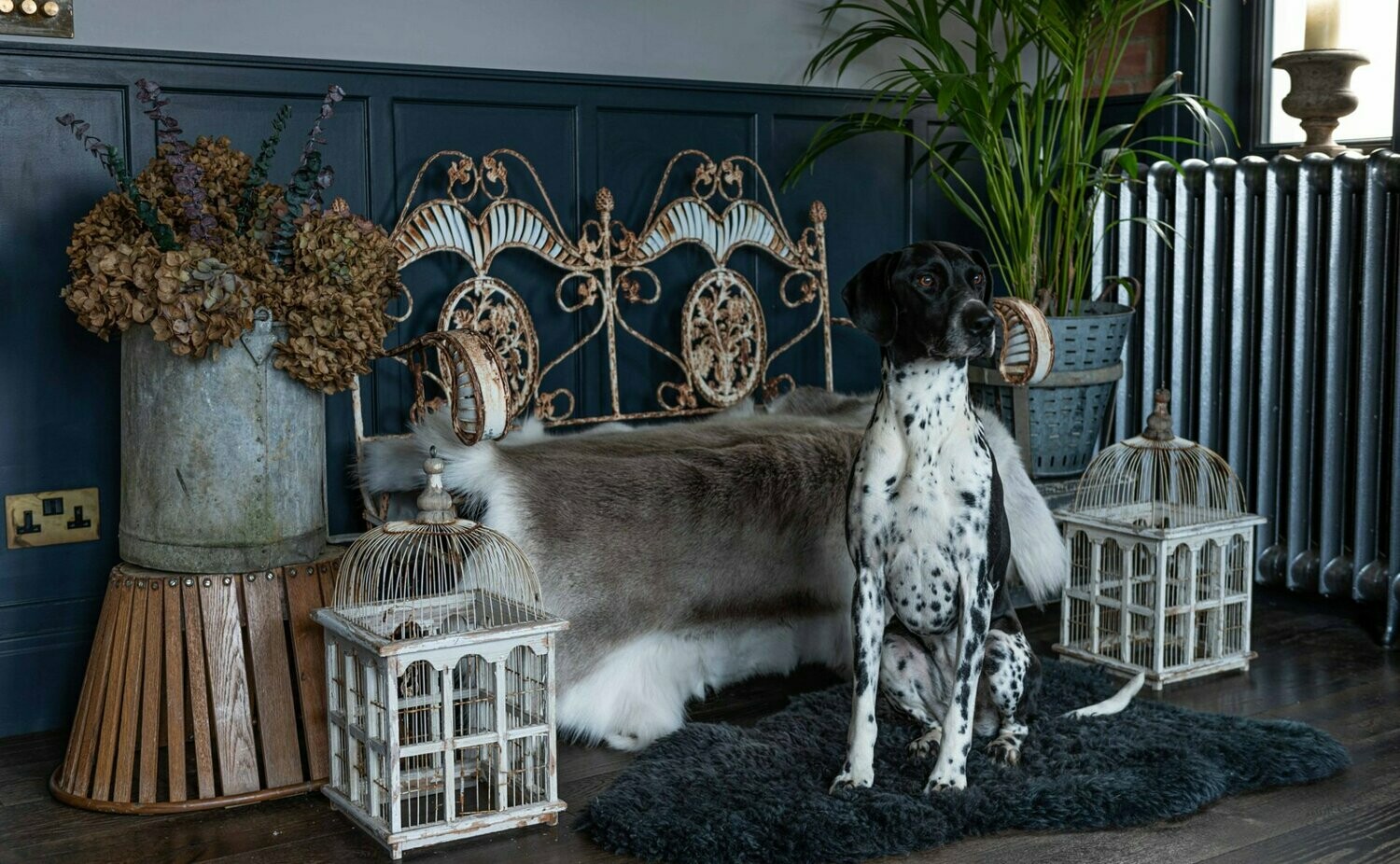 French Folding Lattice Cast Iron Bench