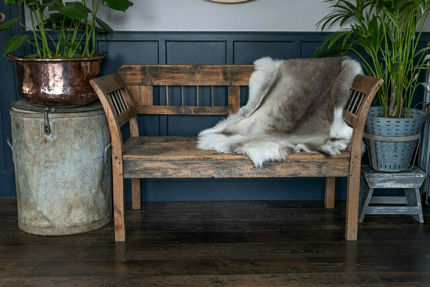 Hungarian Rustic Pine Bench Settle