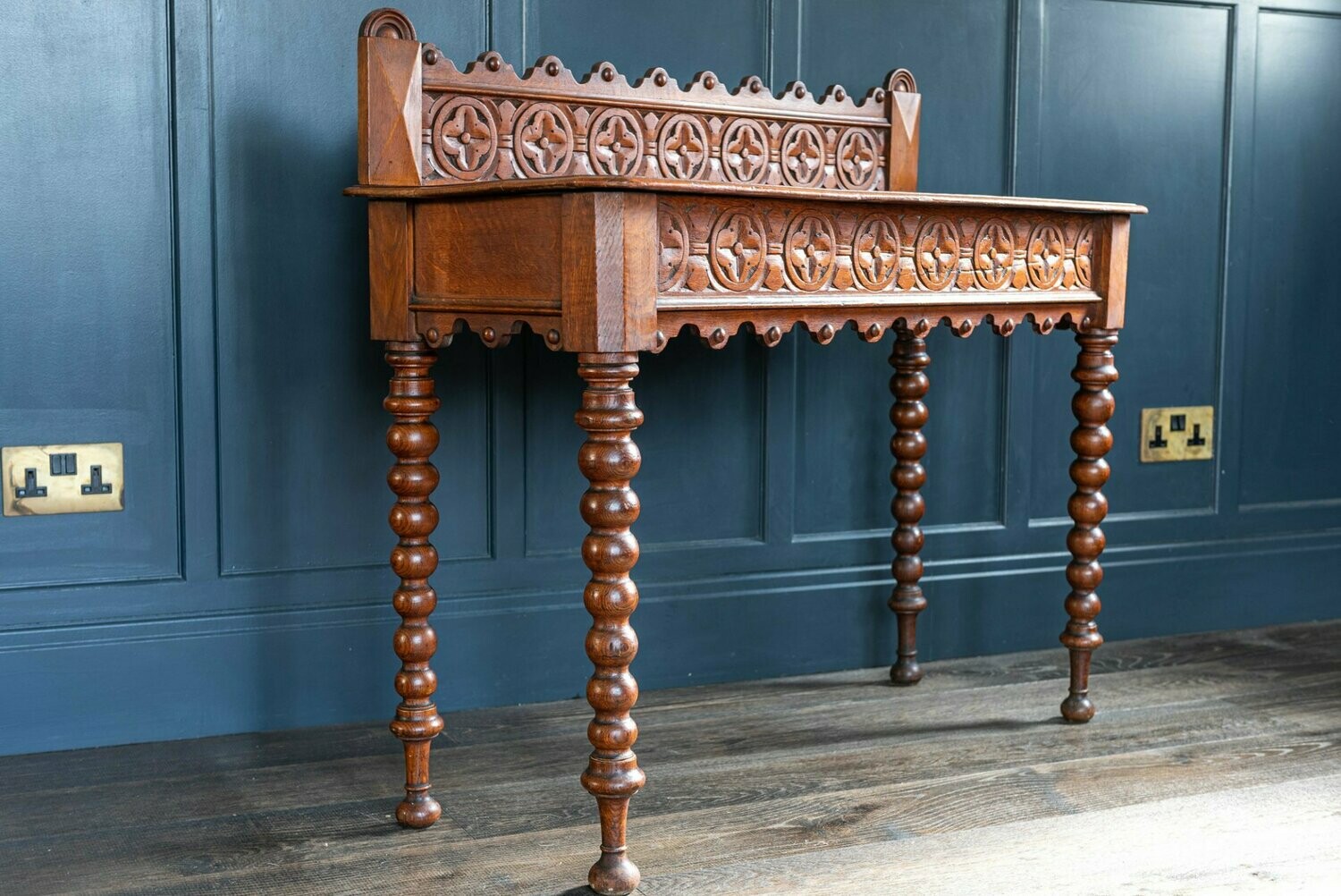 English Gothic Revival Side Table
