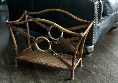 Jaques Adnet style magazine rack