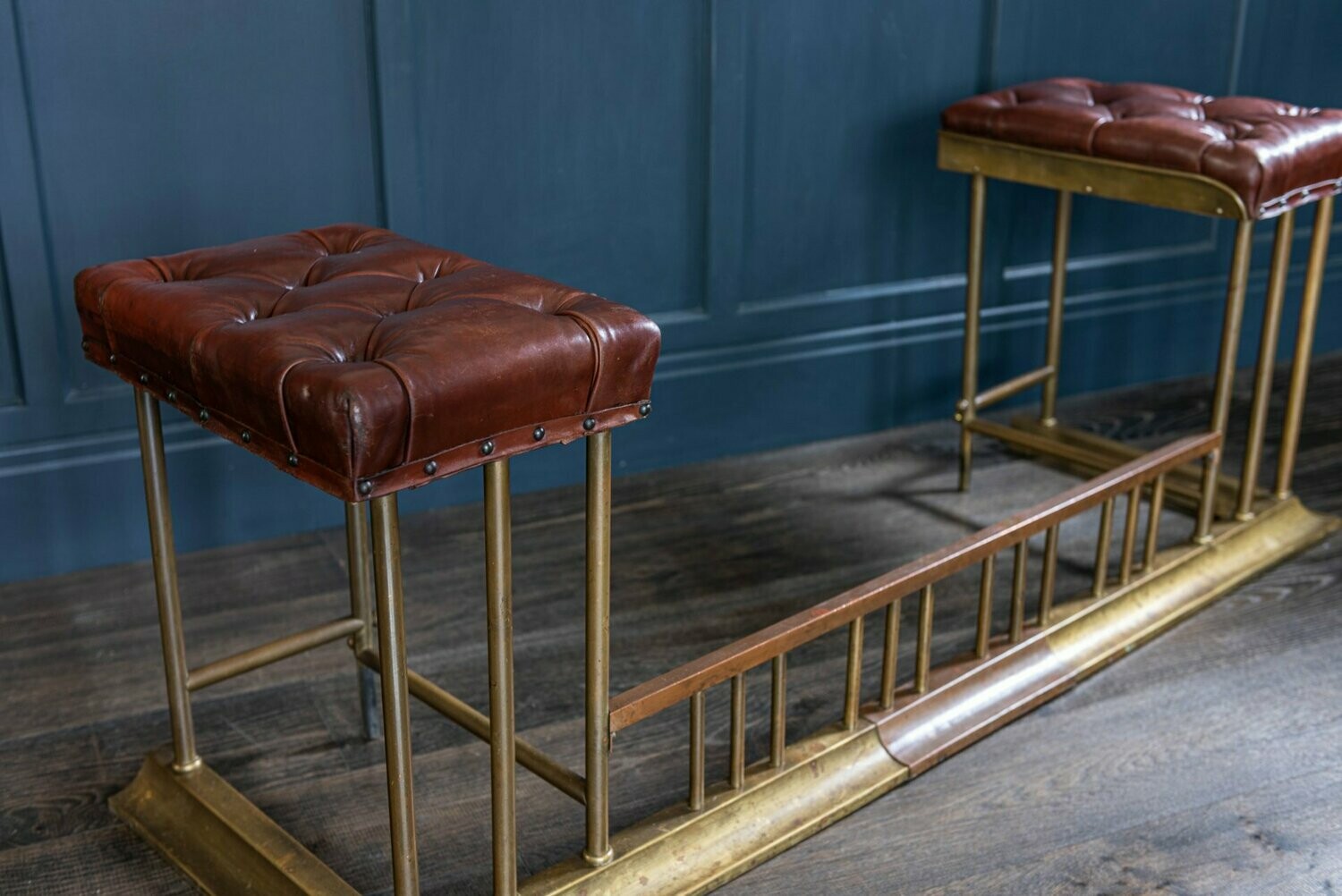 Brass & Oxblood studded Leather Club Fender