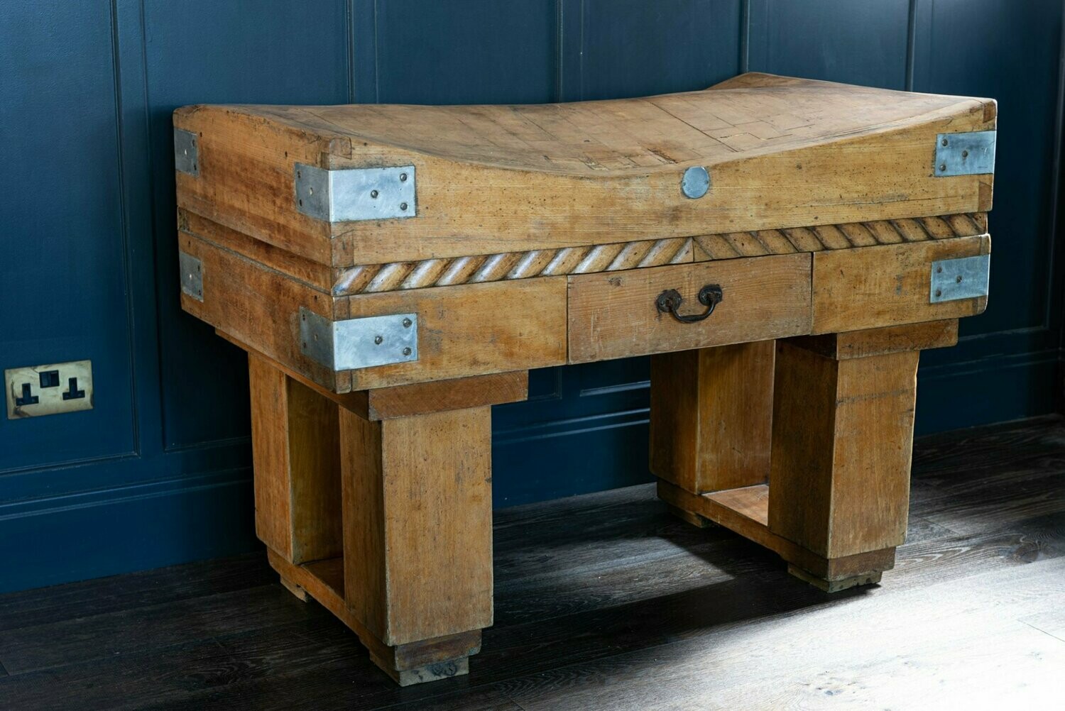 French Maple Butchers Block on Stand
