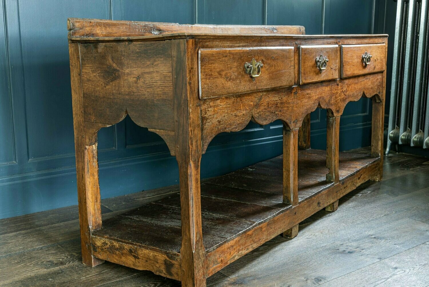 18th Century Welsh Oak Pot Board Dresser Server