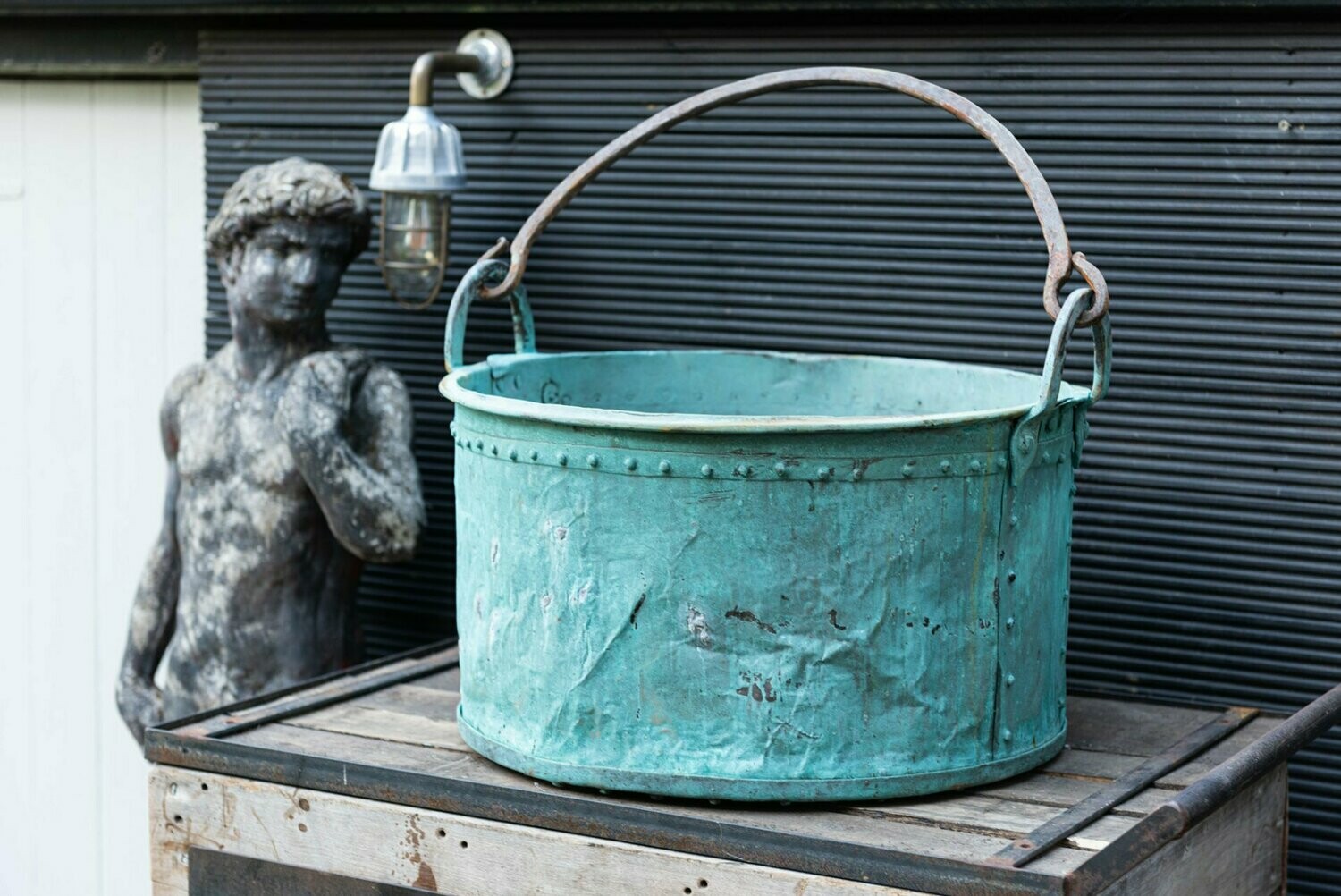 19th Century Copper Boiler Cauldron / Planter