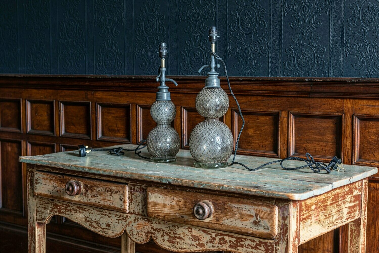 19thC French Seltzer Siphon Lamps