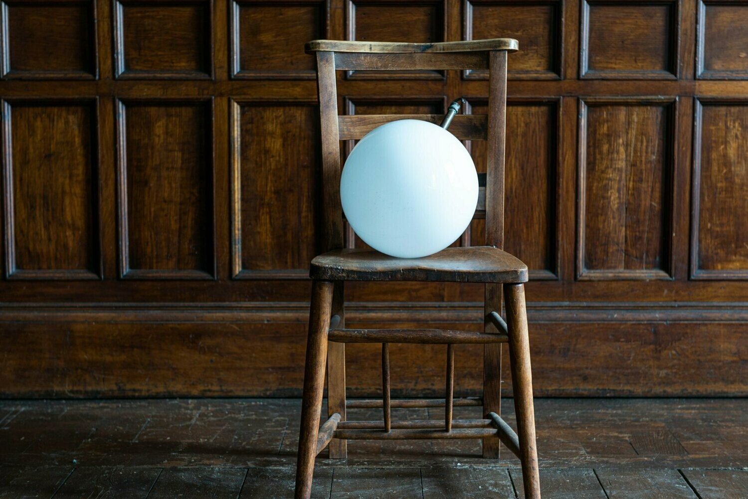 Large Opaline Globe Pendant