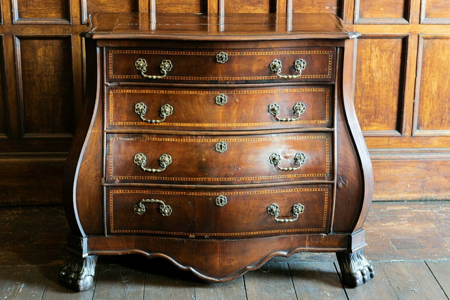 18thC French Bombe Commode Chest
