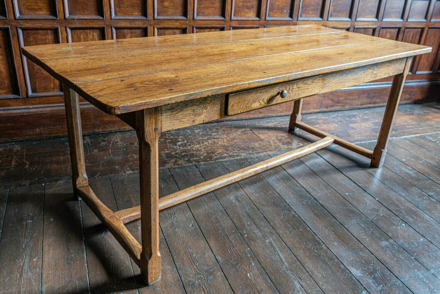 French 18thC Oak FarmHouse Refectory Table