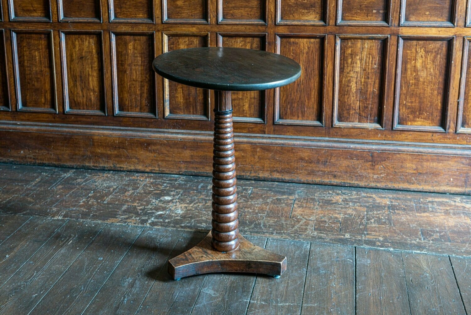 English 19thC Pedestal Side Table