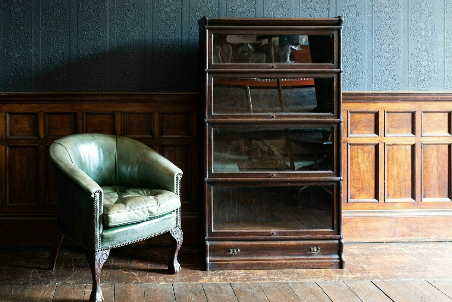 Oak Globe Wernicke Five Sections Bookcase