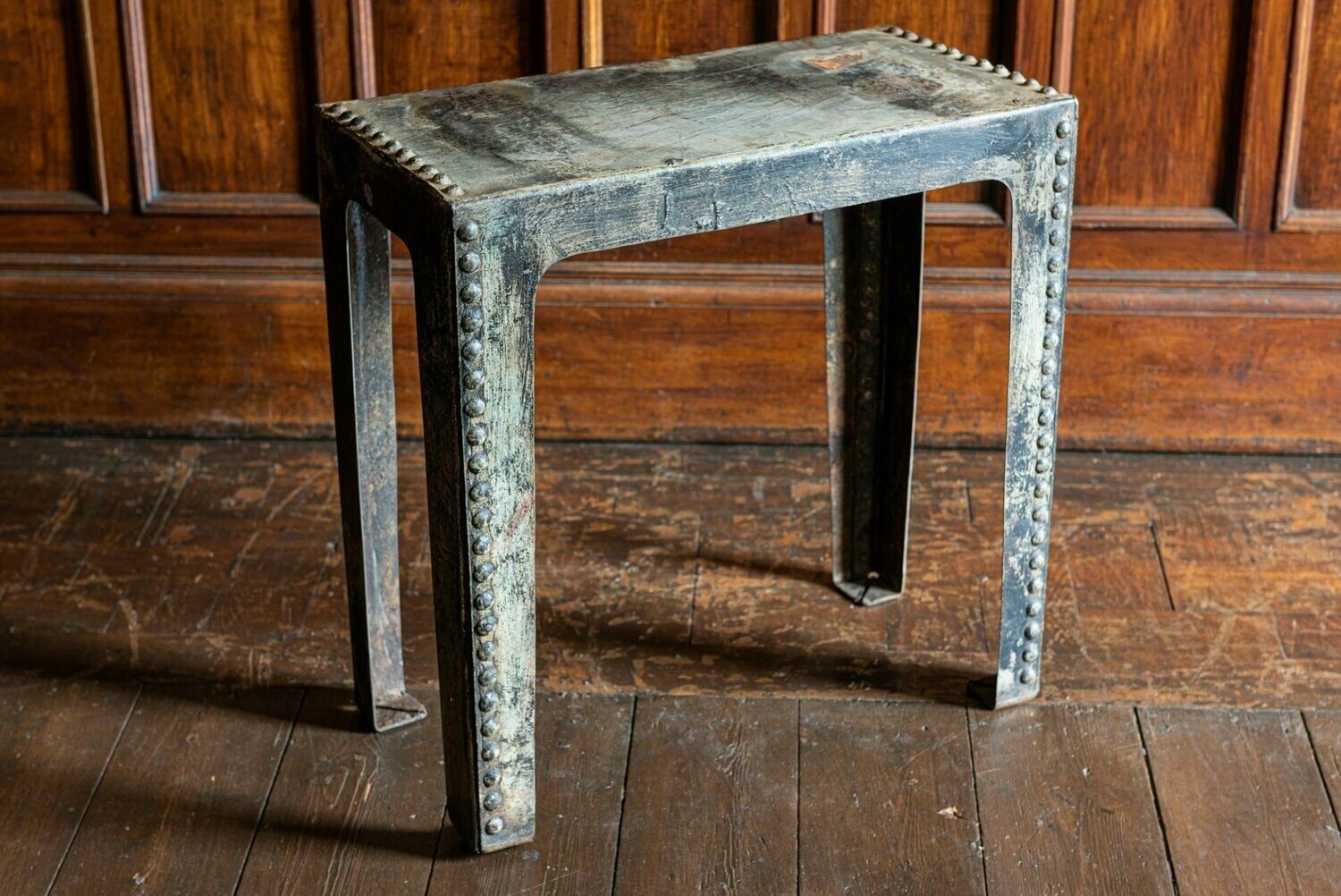 Galvanised & Riveted Water Tank Side Table