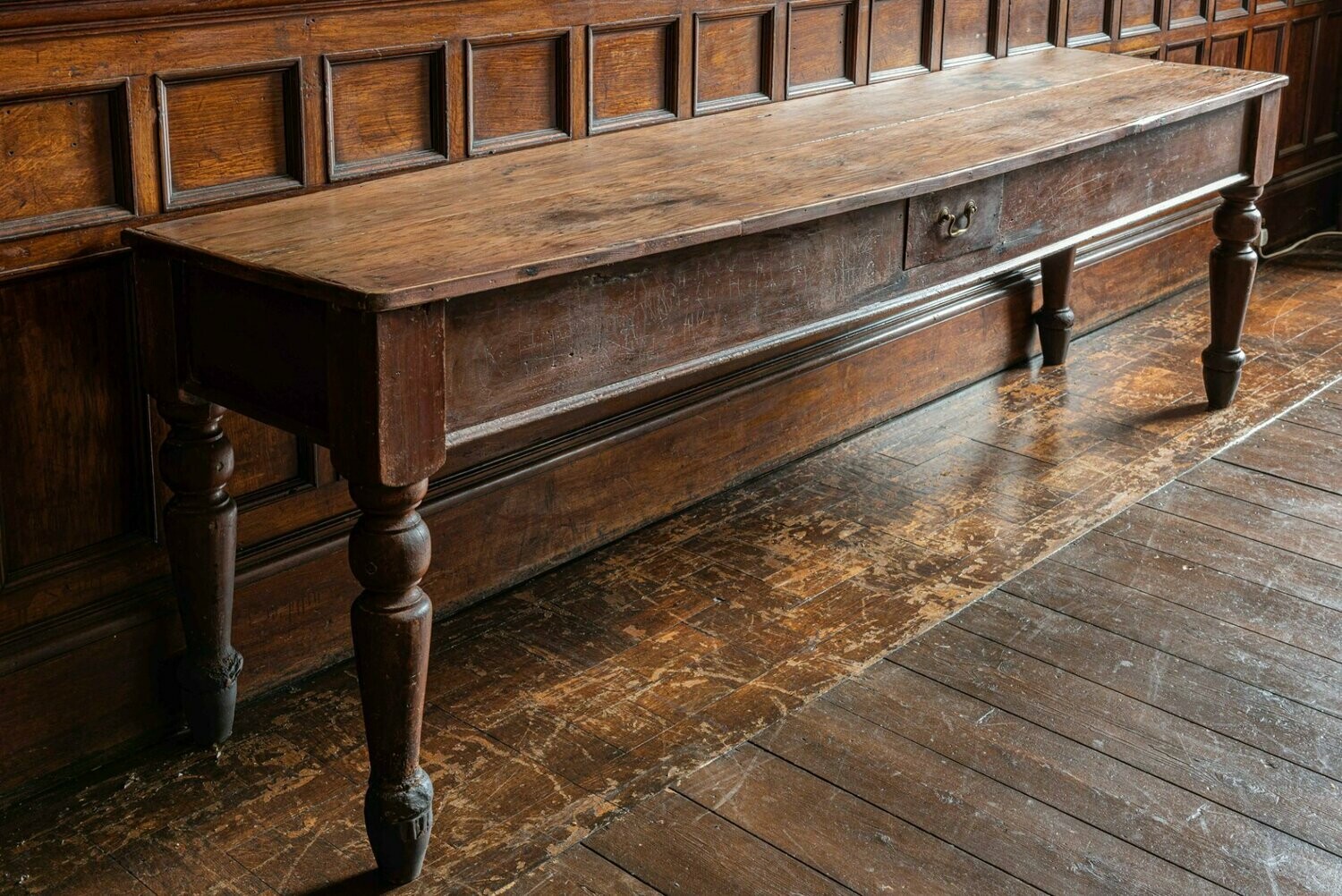 19thC Rustic English Country House Server Table