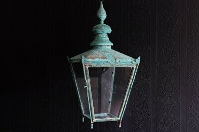 Large Foster & Pullen Verdigris Copper Lantern
