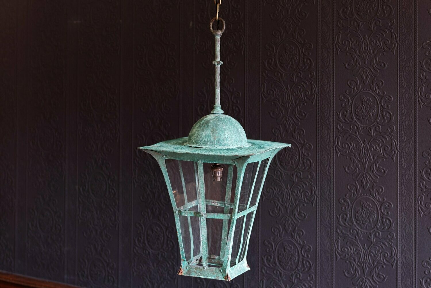 Verdigris Copper Arts & Crafts Lantern