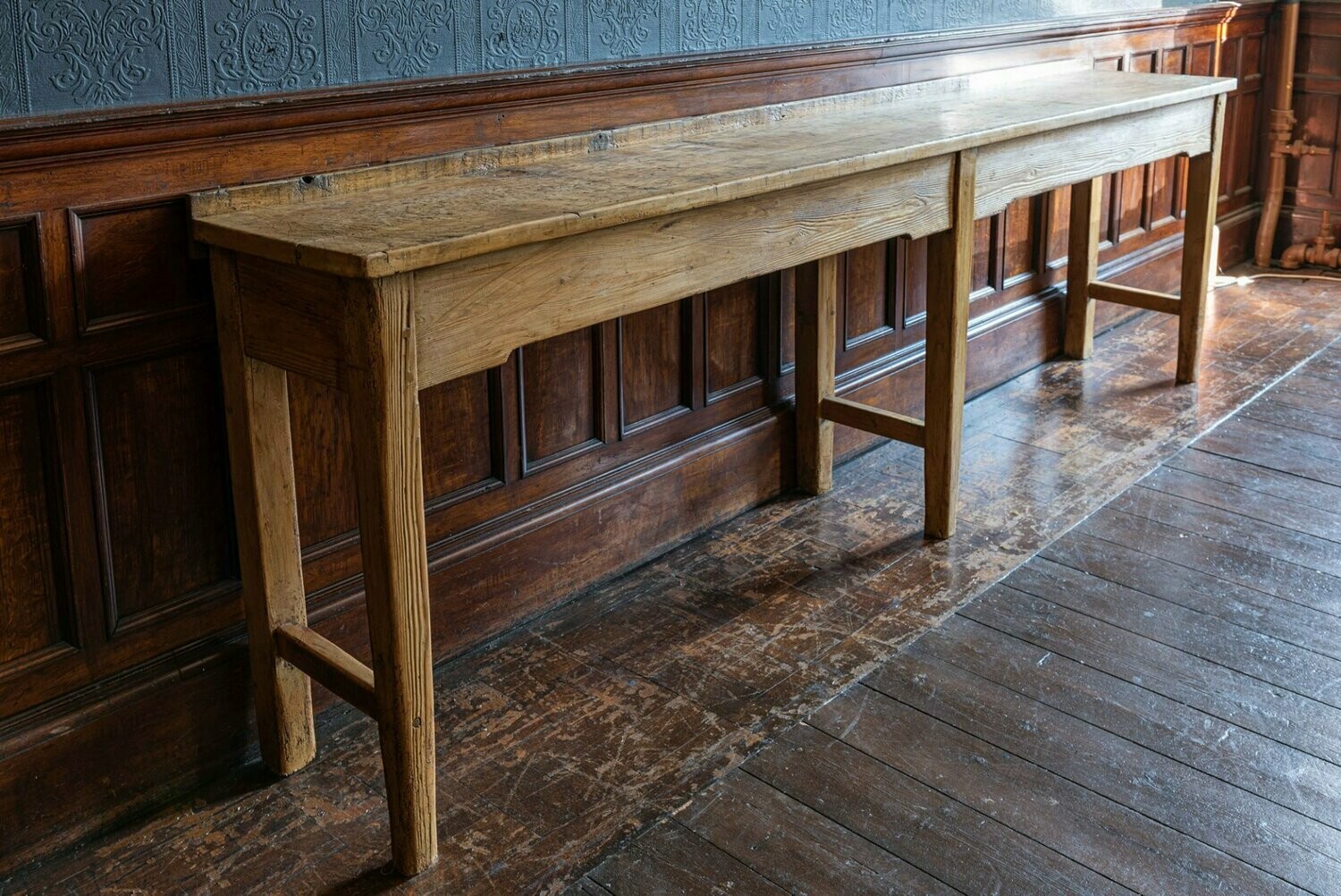 19thC Large English Butchers Bench Work Table