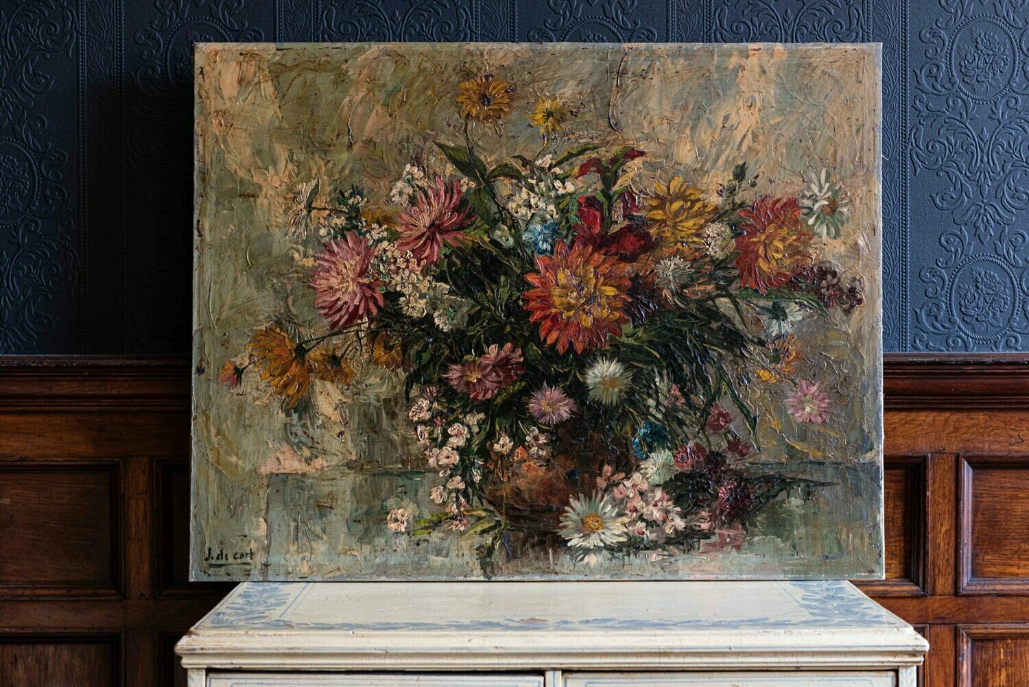 Large French Still Life - Oil on Canvas