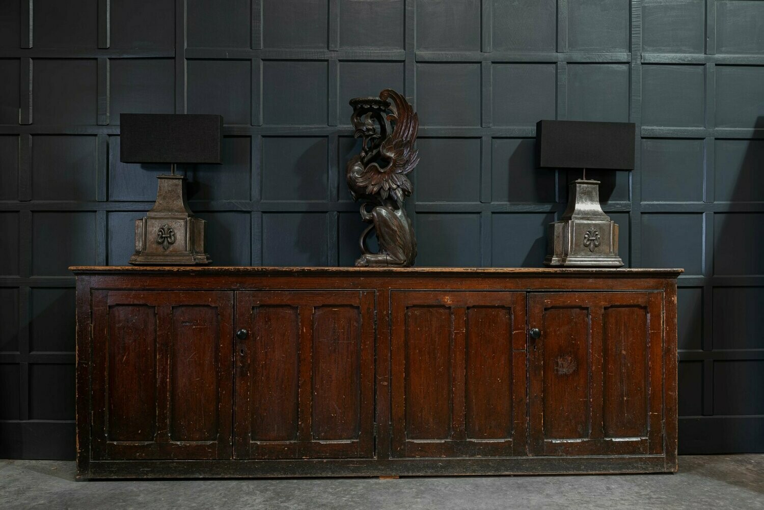 19thC - Large Welsh Pine Bible Cupboard
