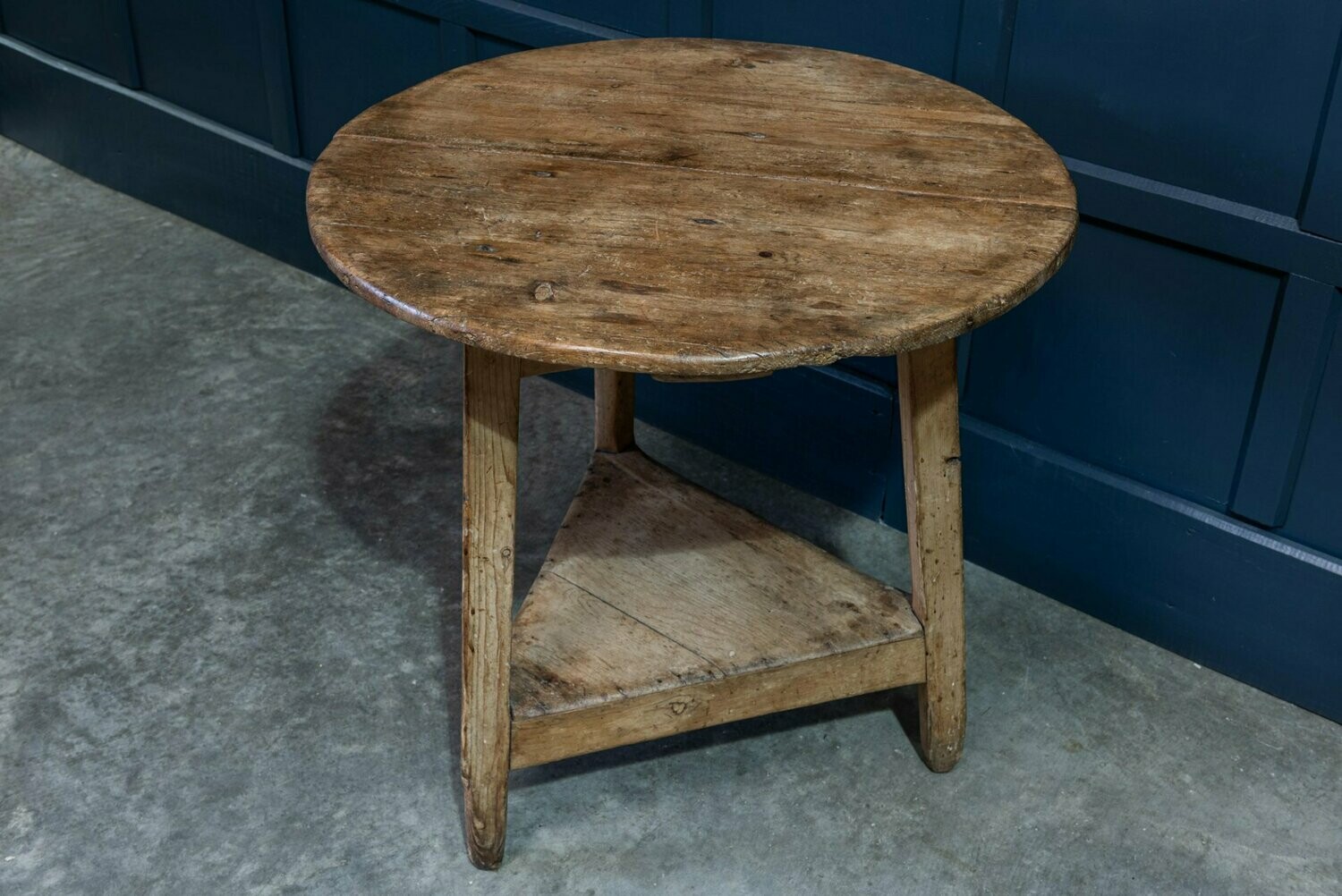 19thC Welsh Rustic Pine Cricket Table