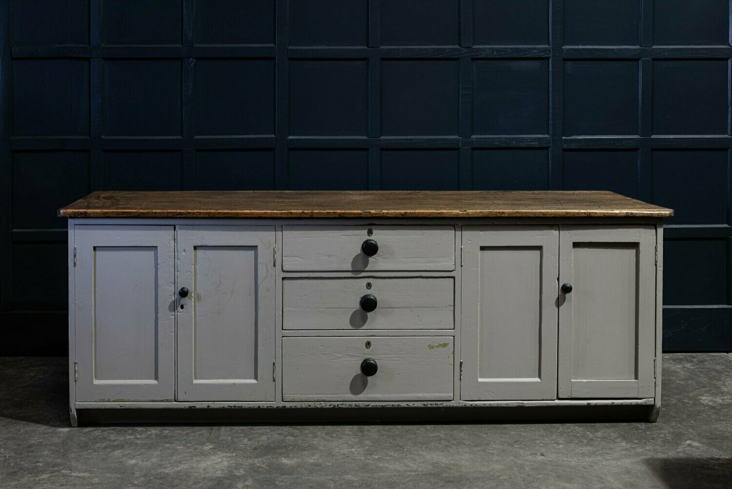 19thC Painted Pine Counter