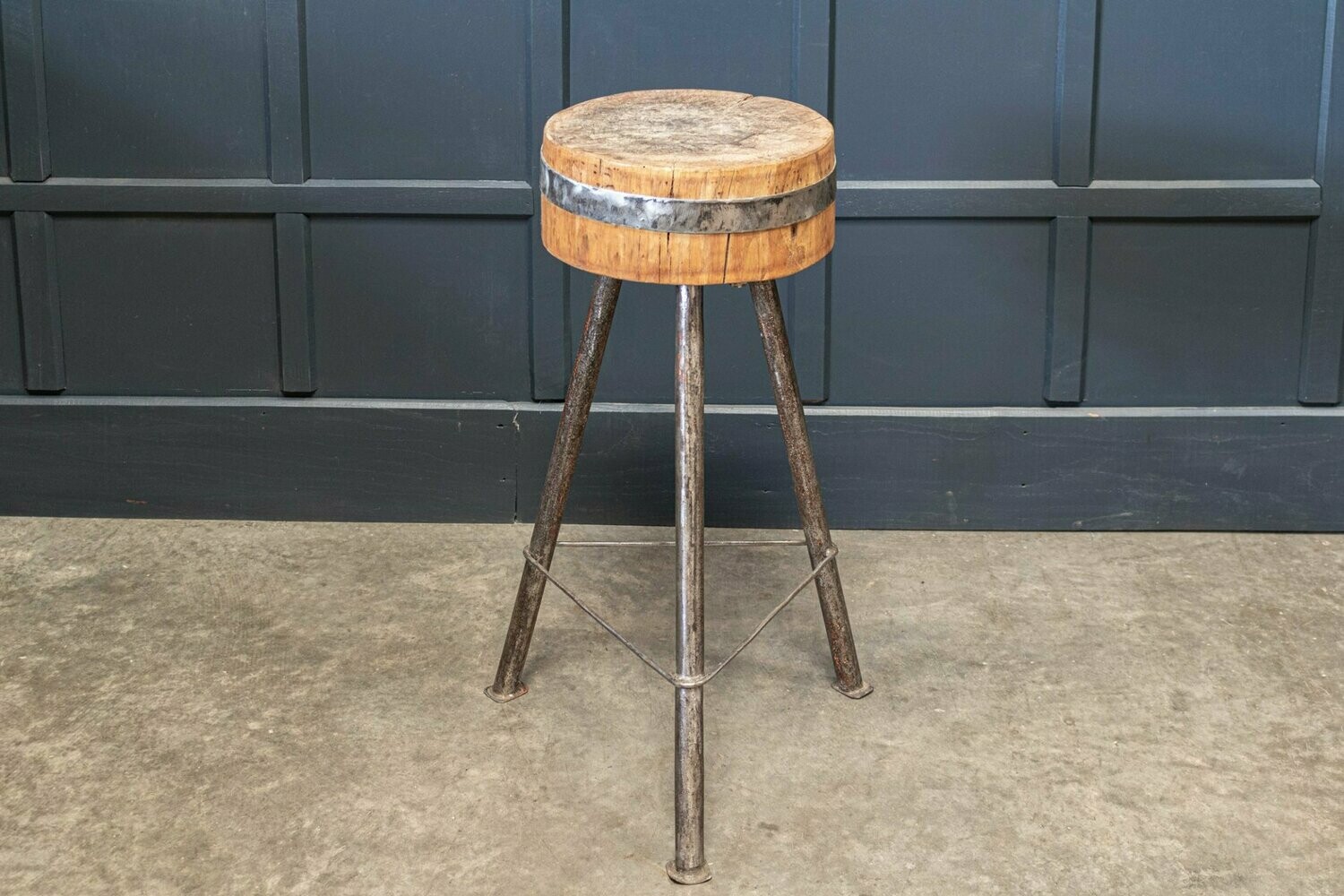 Rustic Chopping Block Side Table