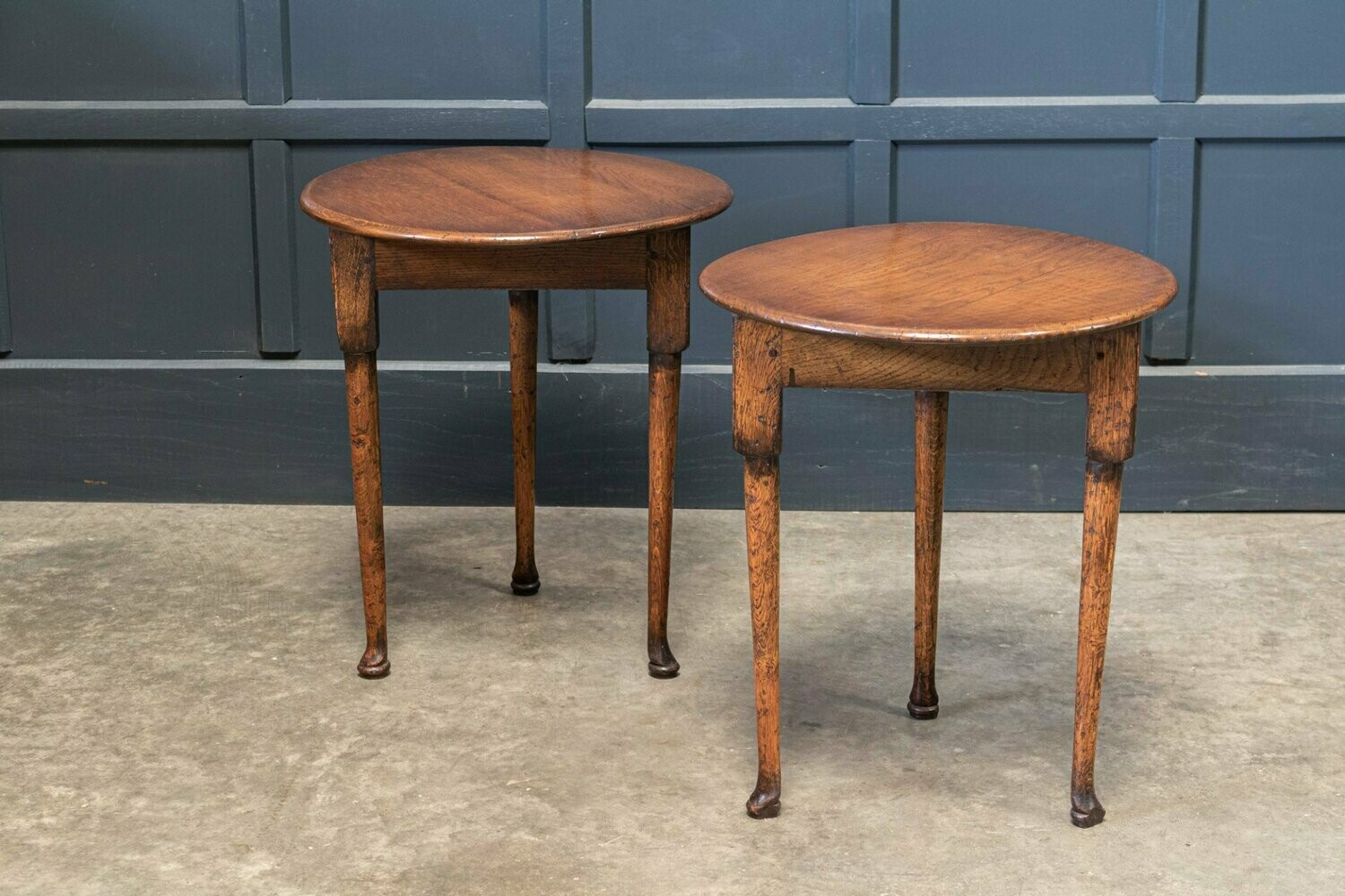 19thC Pair of Oak Cricket Tables