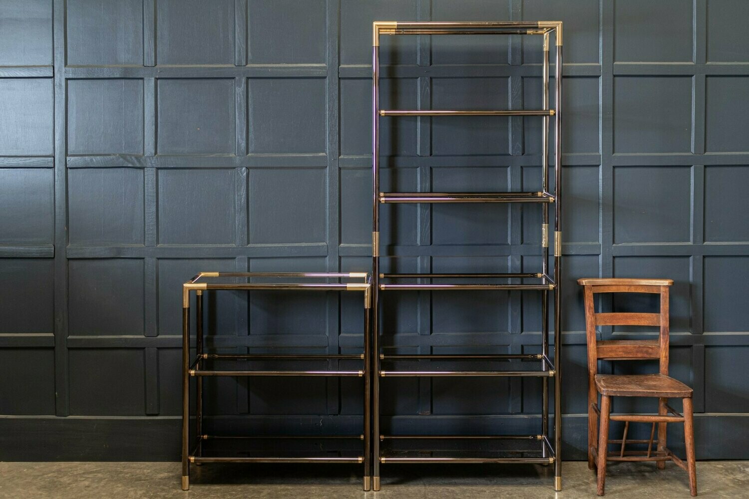 Pair French  Mid Century Etageres Shelving