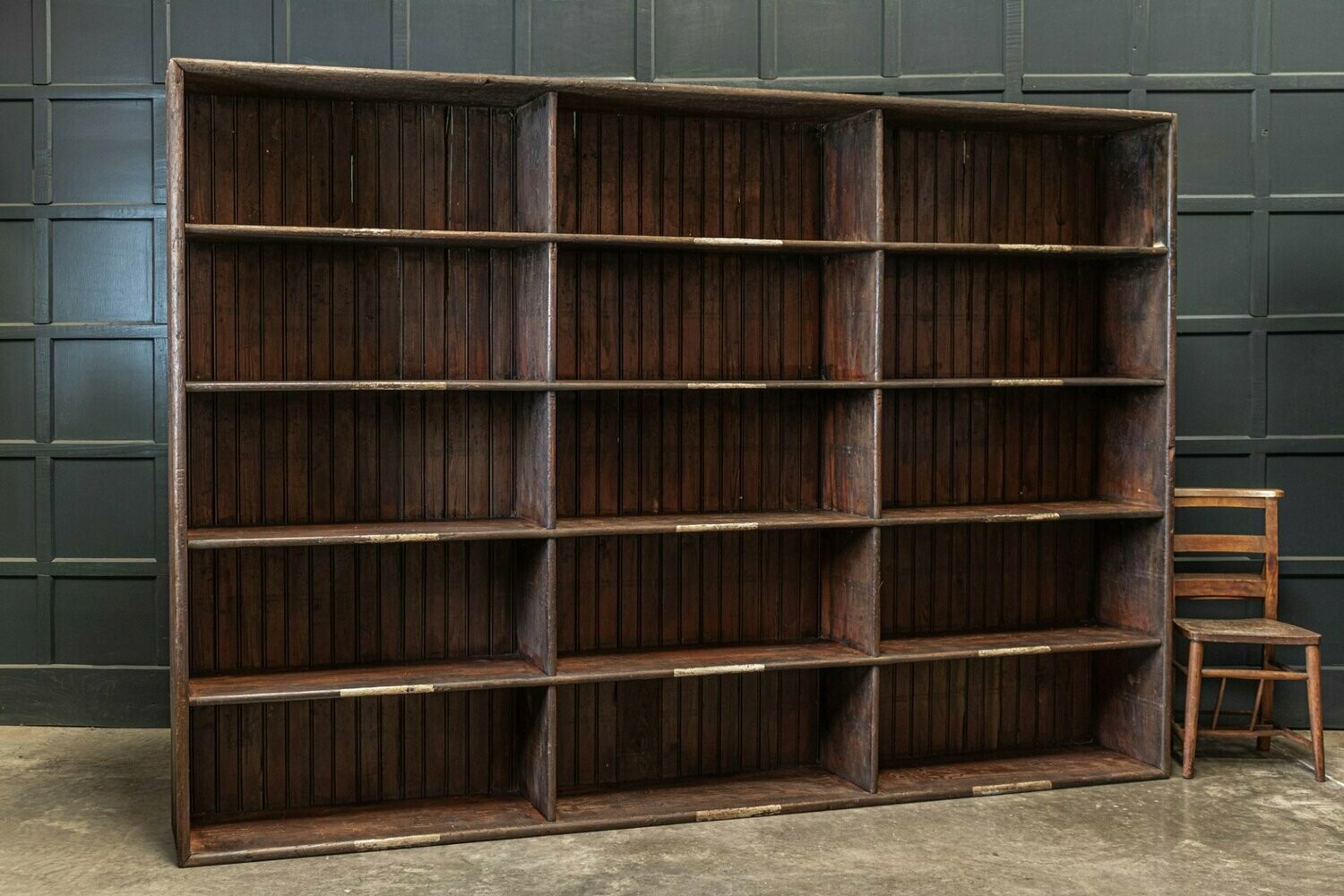 19thC Large Ironmongers Open Shelving