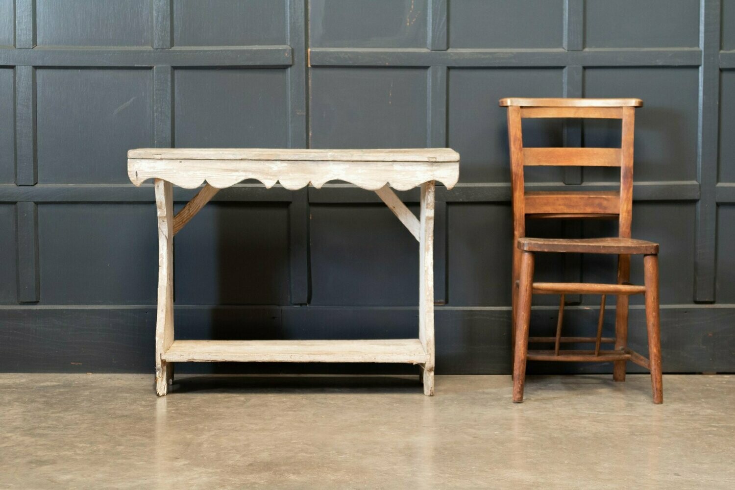 19thC Country Painted Console Table