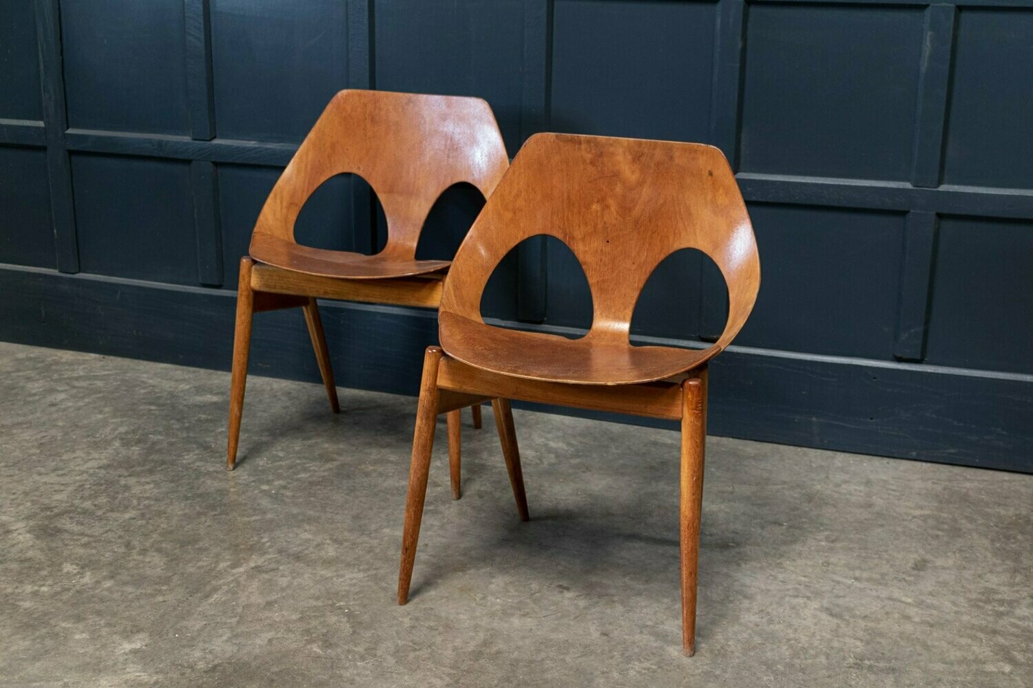 Pair Mid Century 'Carl Jacobs' Chairs for Kandya