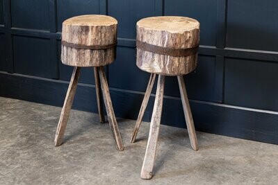 Primitive Chopping Block End Tables