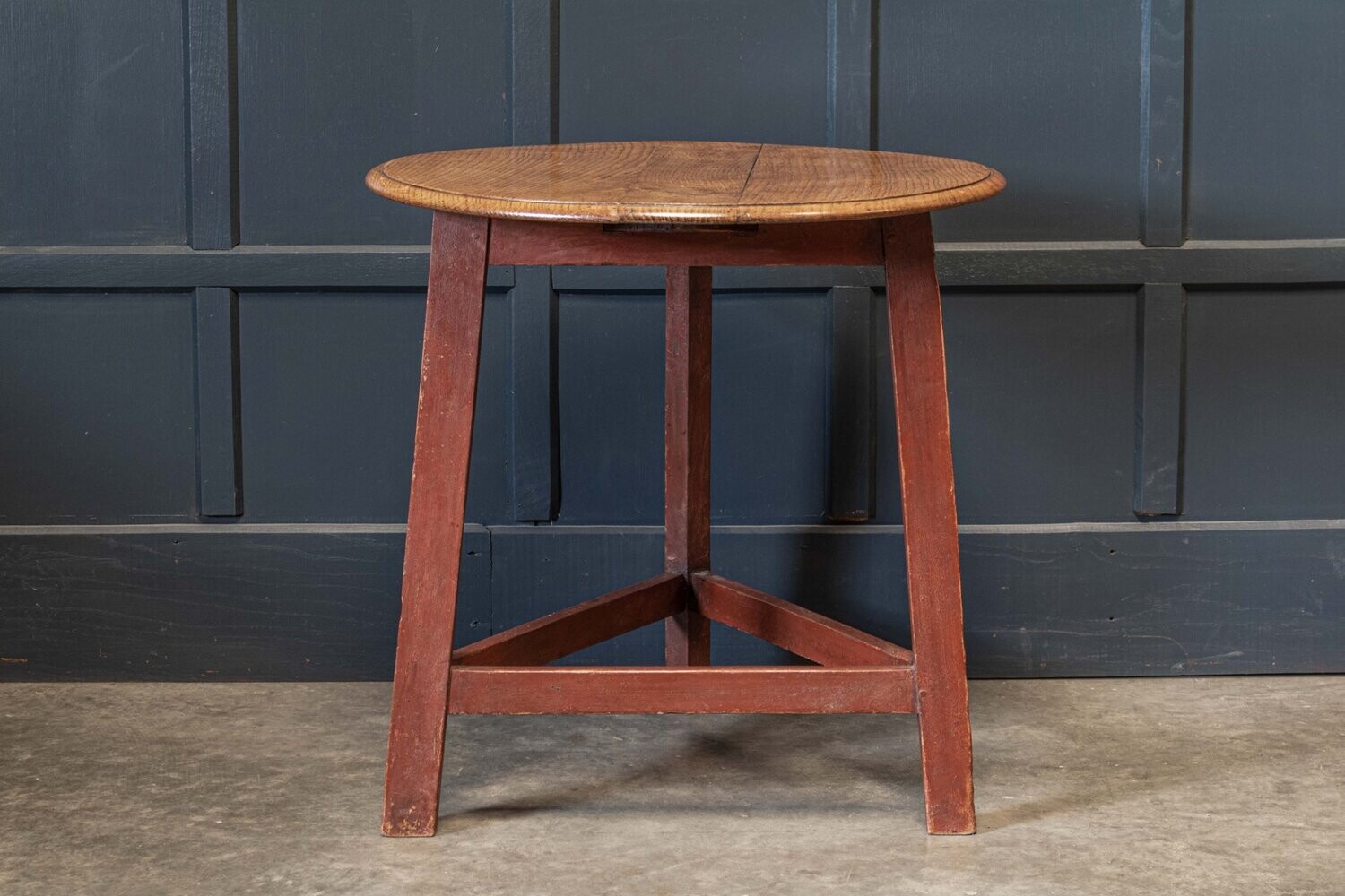 19thC English Painted Ash Cricket Table