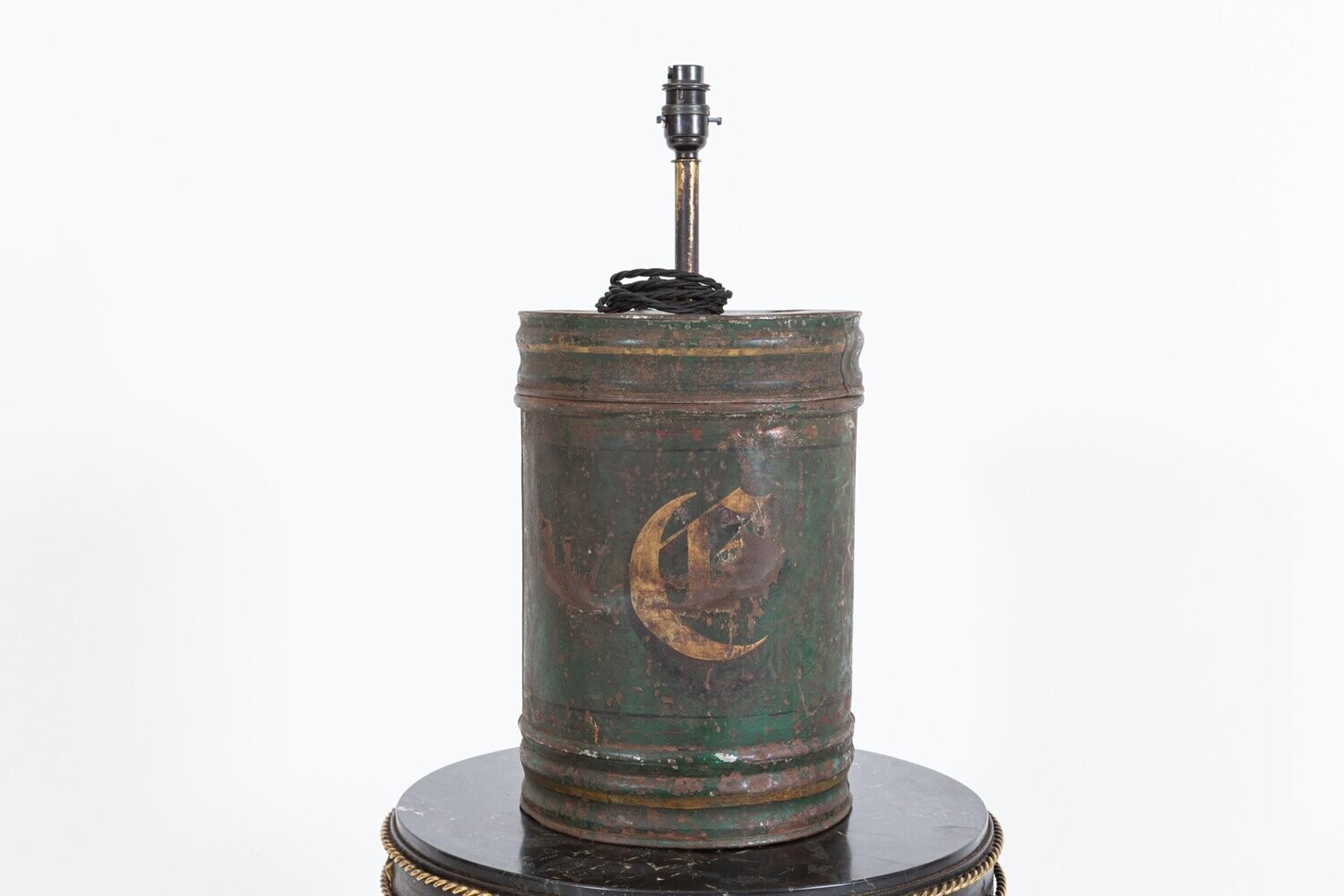 Toleware Tea Cannister Lamp