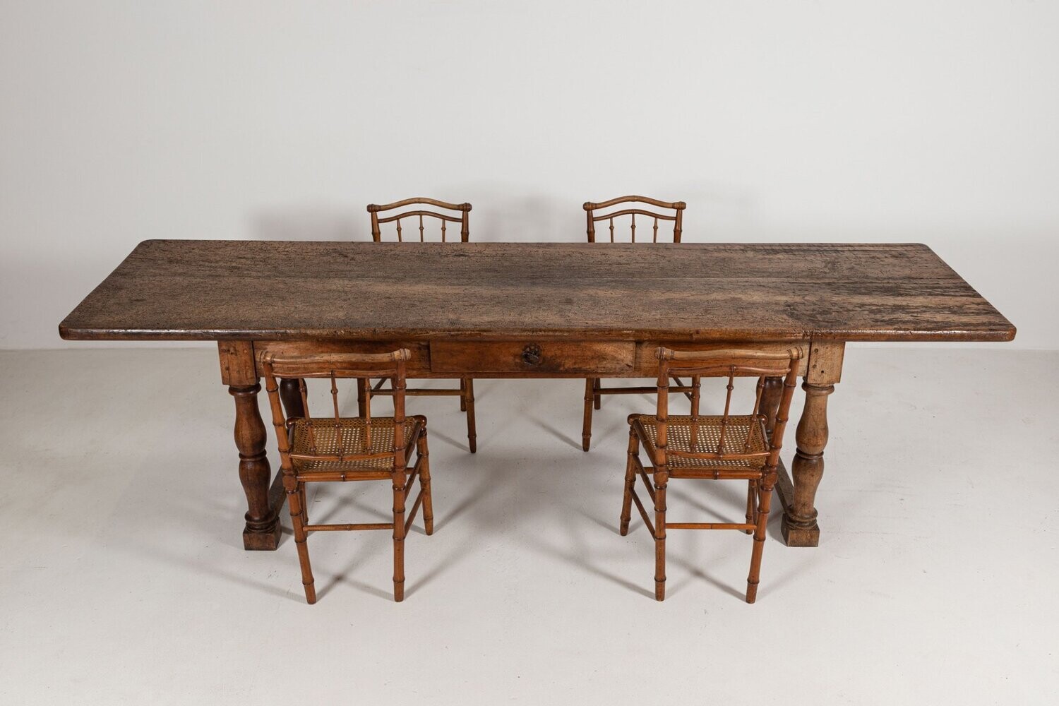 18thC Large French Walnut Drapers Table