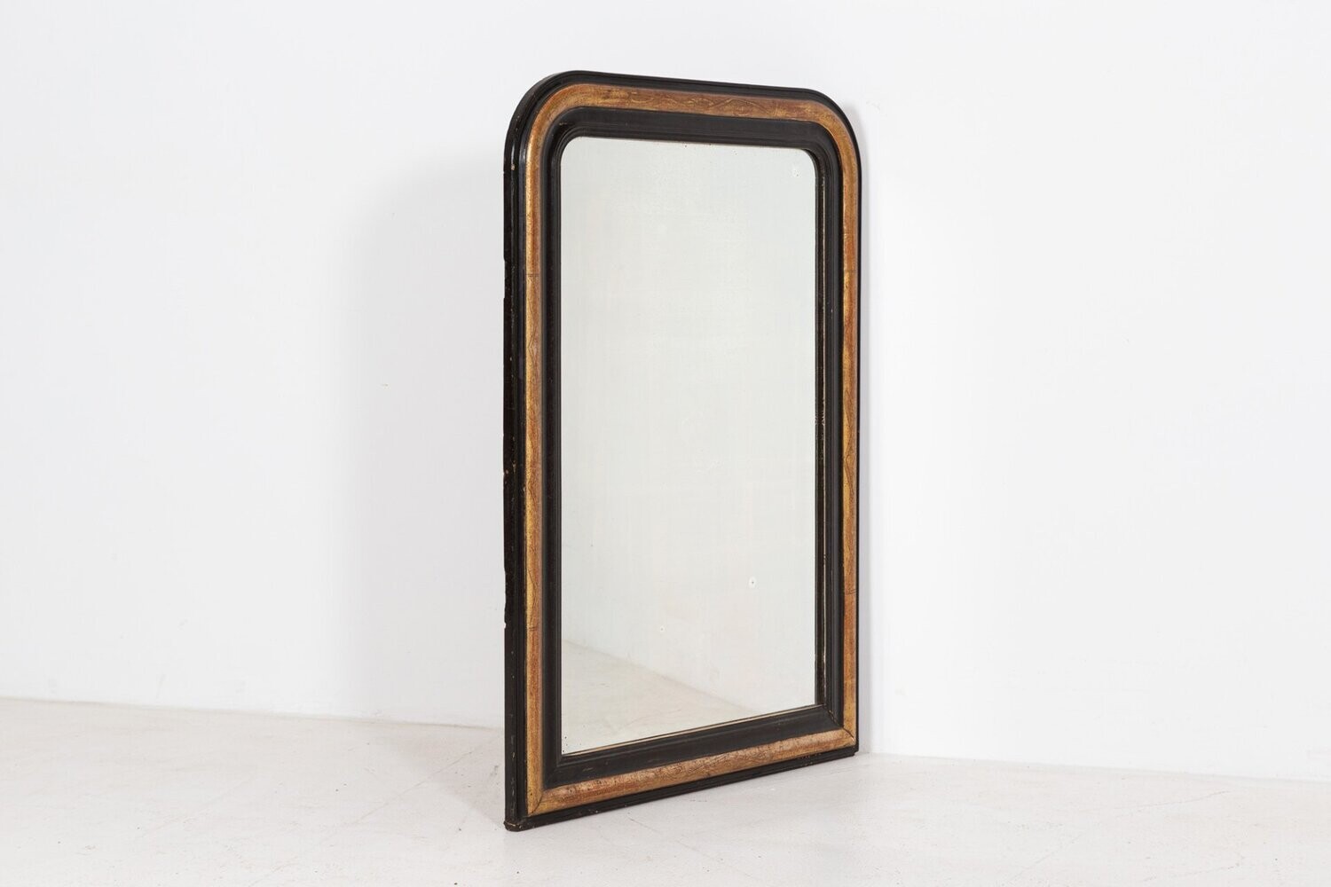 19thC Large French Gilded & Ebonised Napoleon III Mirror