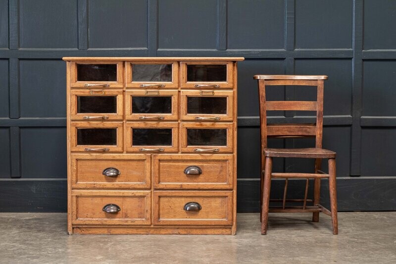 Oak Haberdashery Bank of Drawers