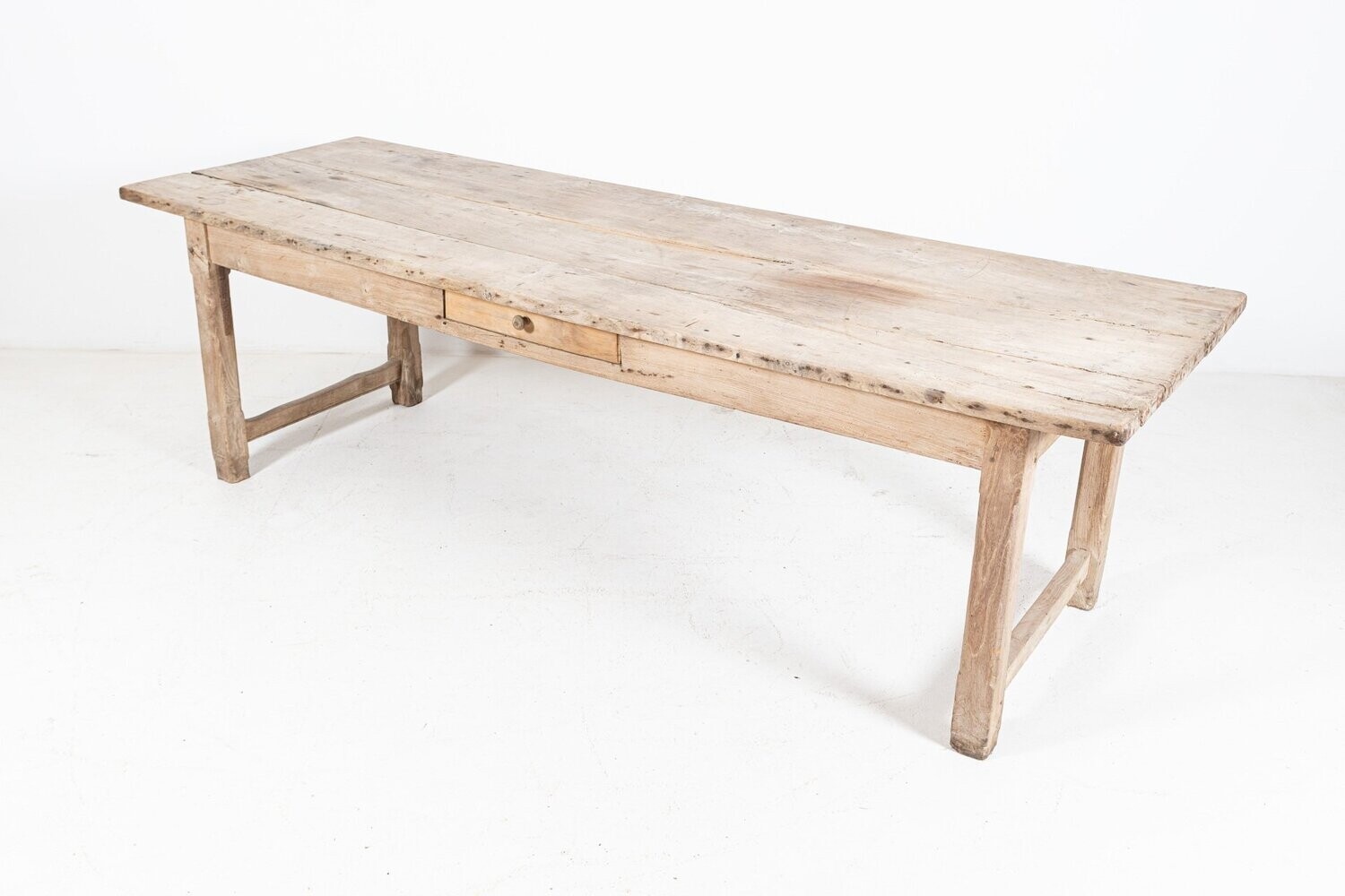 19thC French Elm Refectory Table