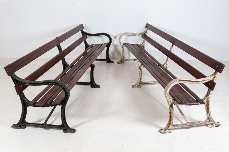 19thC English Cast Iron Bench