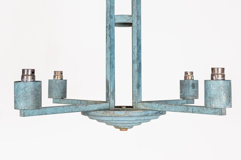 Paris Theatre Verdigris 4arm Brass Chandelier