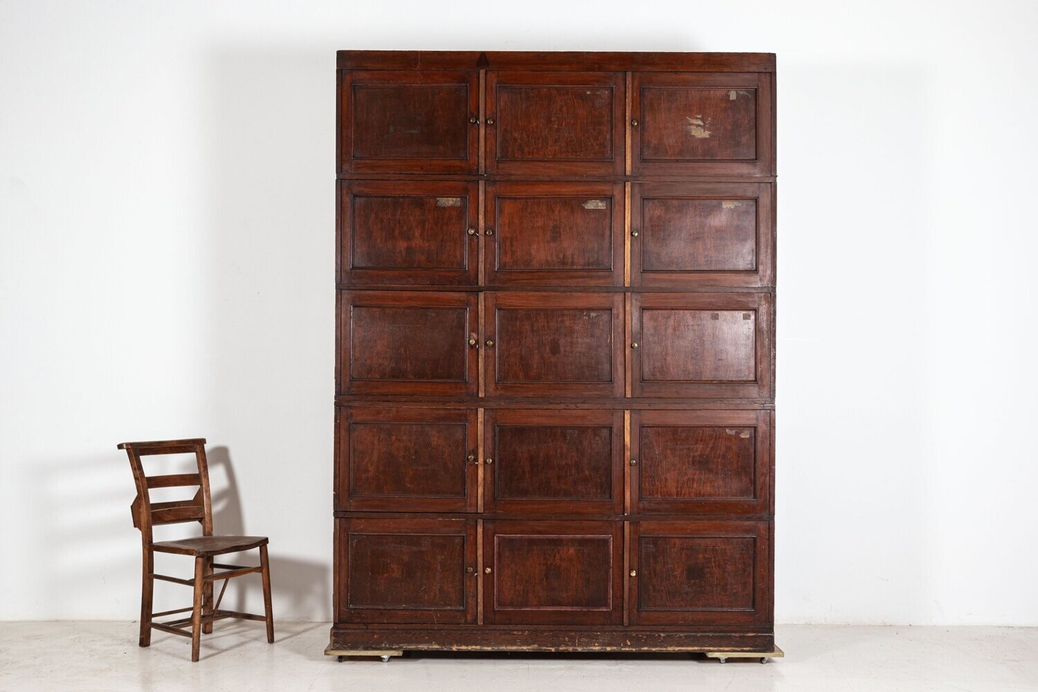 Large English Oak Solicitors Notary Deeds Cabinet