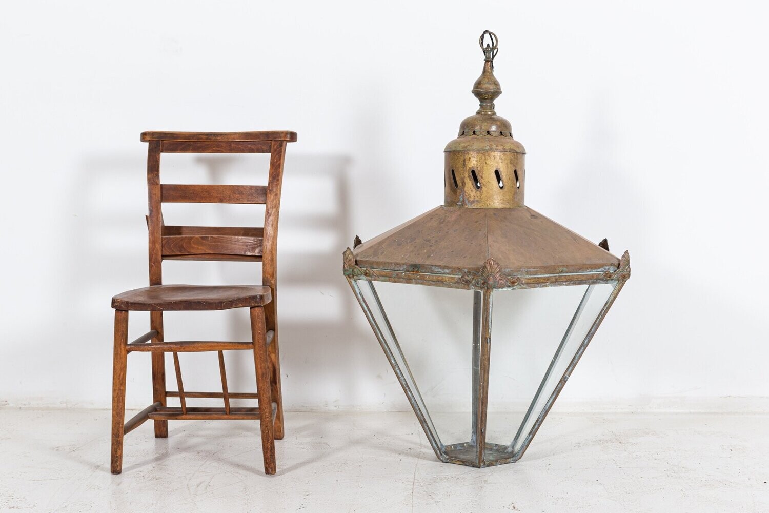Oversized English Brass Lantern