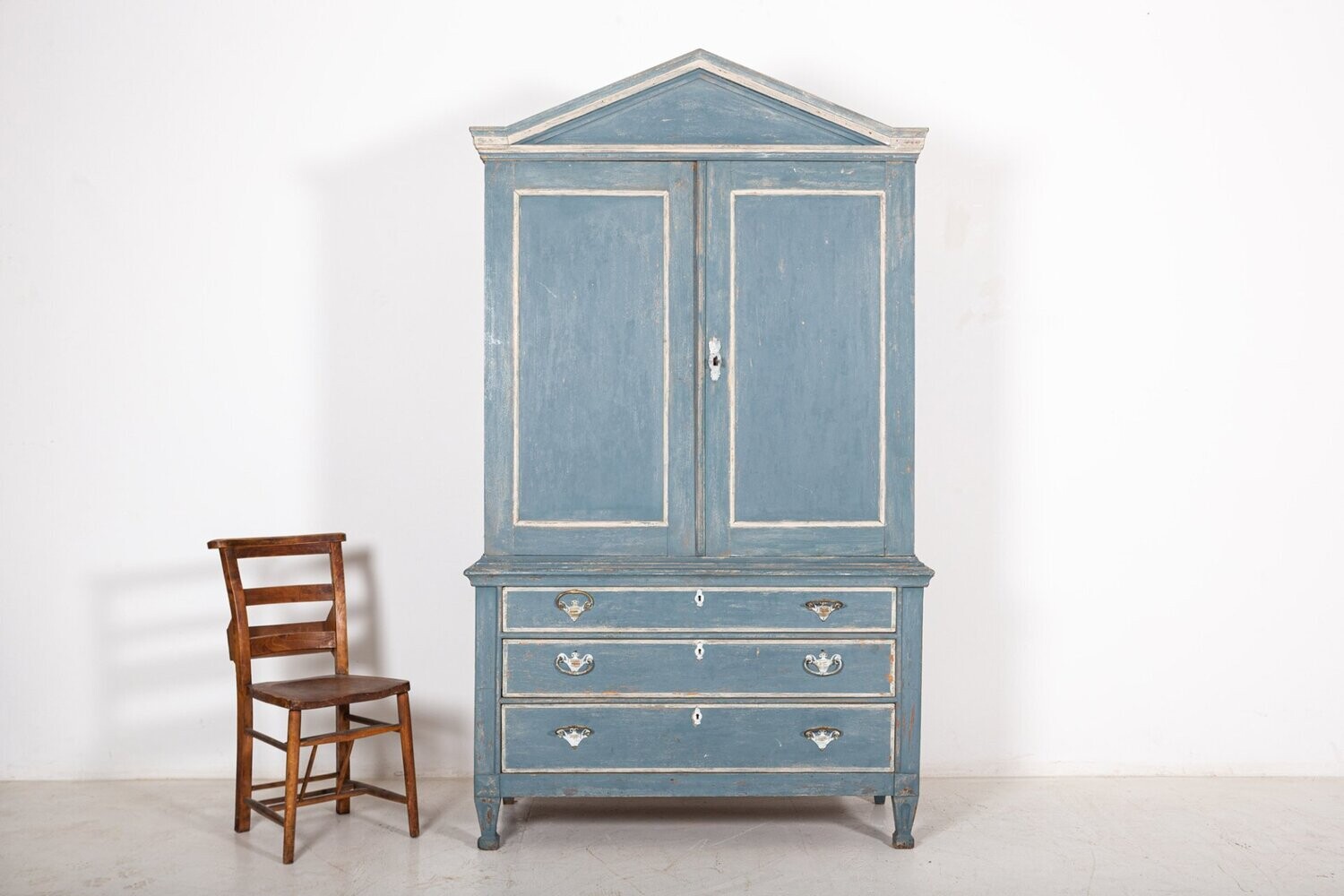 19thC Dutch Painted Housekeepers Cupboard