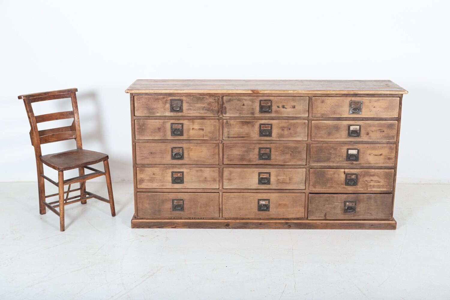 19thC Large Bank of English Workshop Drawers