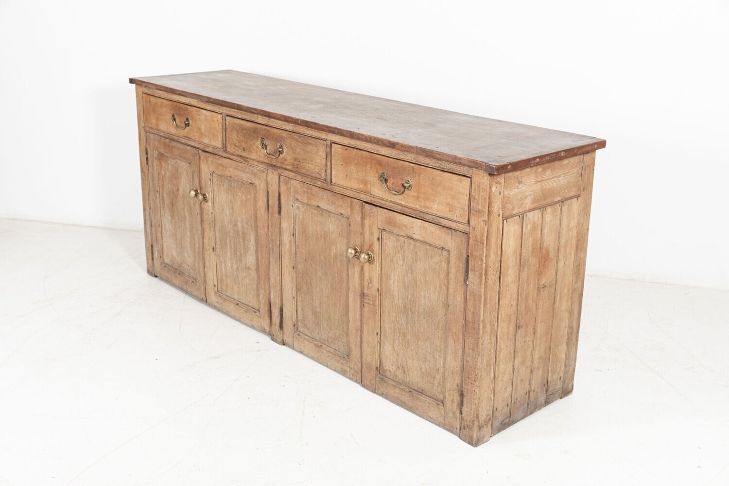 Large English Georgian Farmhouse Dresser Base