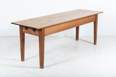 19thC Large English Pine Farmhouse Table